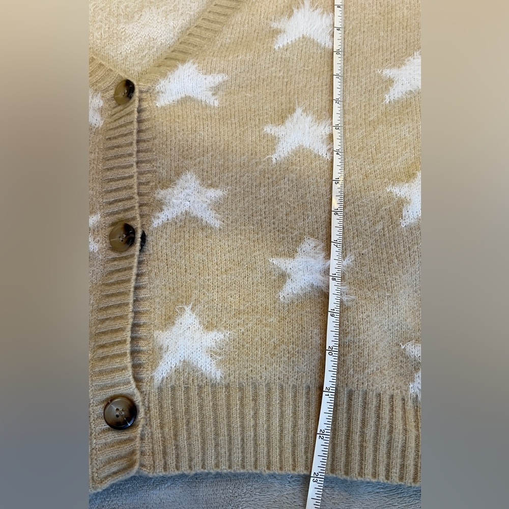 Altar'd State Beige and Cream Star Cardigan - Picture 8 of 8